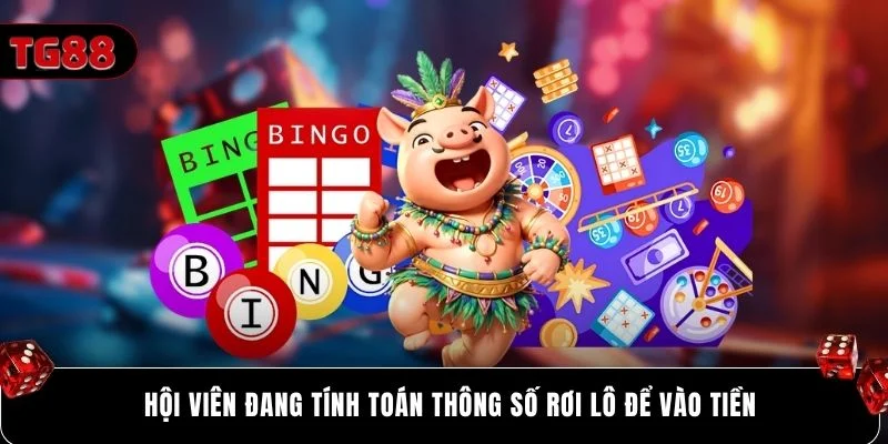 Hội viên đang tính toán thông số rơi lô để vào tiền